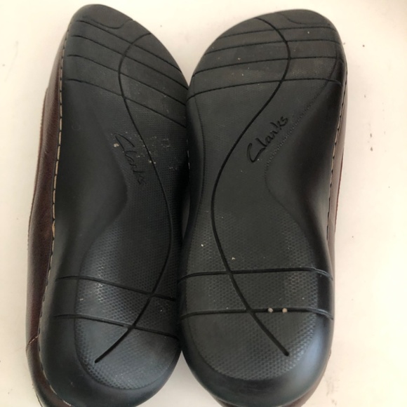 Ladies Clarks Loafers Brown Comfort Alligator Look Leather - Picture 2 of 5
